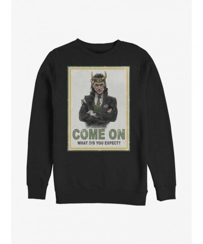 Marvel Loki President Loki Poster Sweatshirt $14.76 Sweatshirts