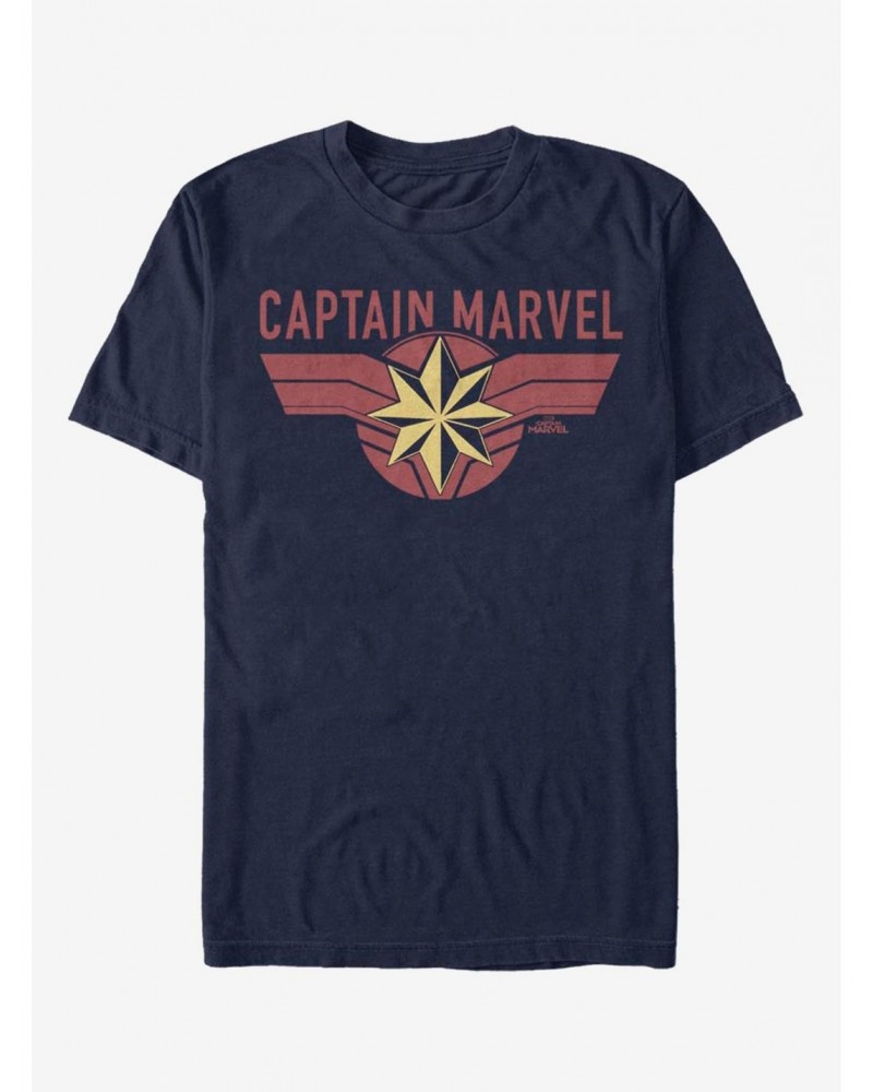 Marvel Captain Marvel Captain Gold Logo T-Shirt $7.65 T-Shirts