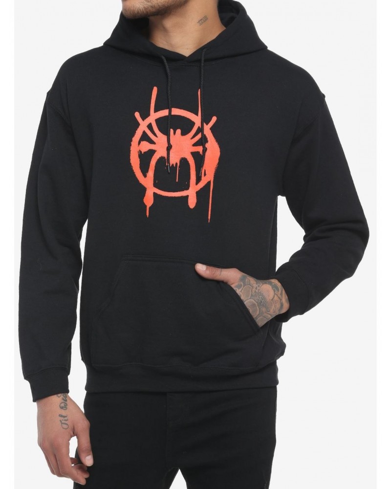 Marvel Spider-Man Miles Morales Symbol Hoodie $17.96 Hoodies