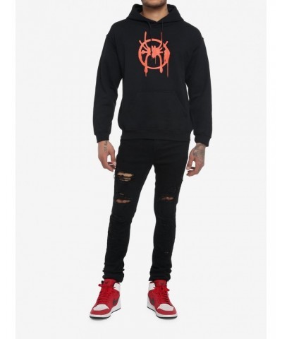 Marvel Spider-Man Miles Morales Symbol Hoodie $17.96 Hoodies