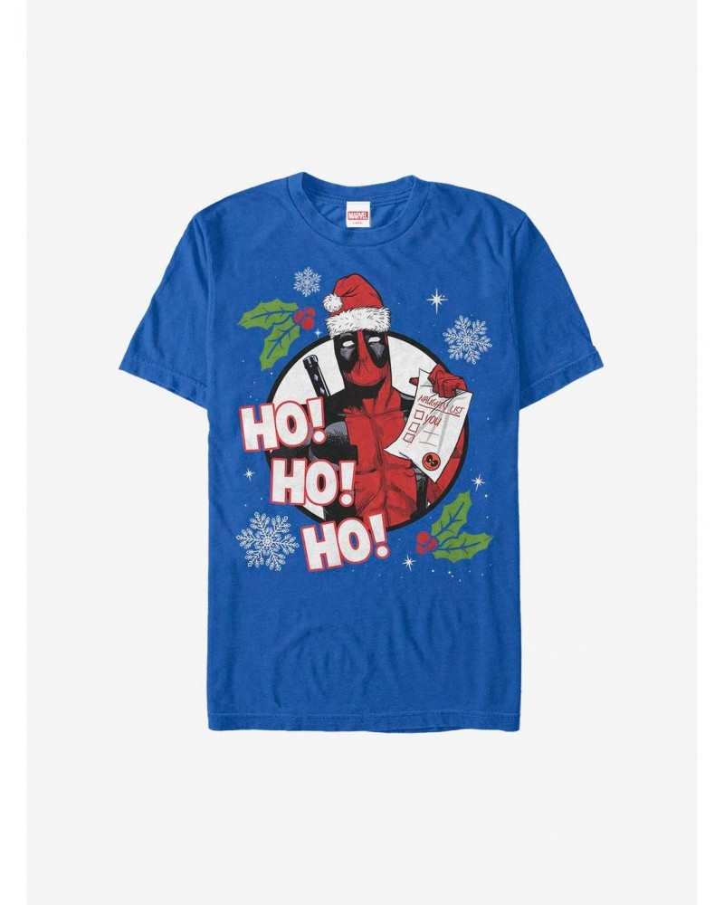 Marvel Deadpool Naughty List Holiday T-Shirt $8.99 T-Shirts