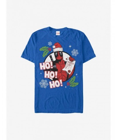 Marvel Deadpool Naughty List Holiday T-Shirt $8.99 T-Shirts