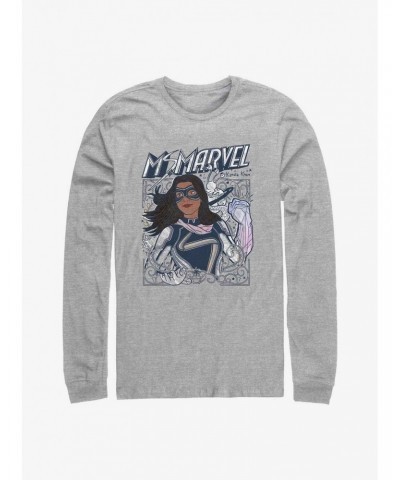 Marvel Ms. Marvel Doodle Kamala Long-Sleeve T-Shirt $9.21 T-Shirts