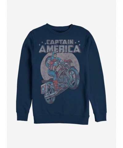 Marvel Captain America Motorcycle Sweatshirt $10.63 Sweatshirts