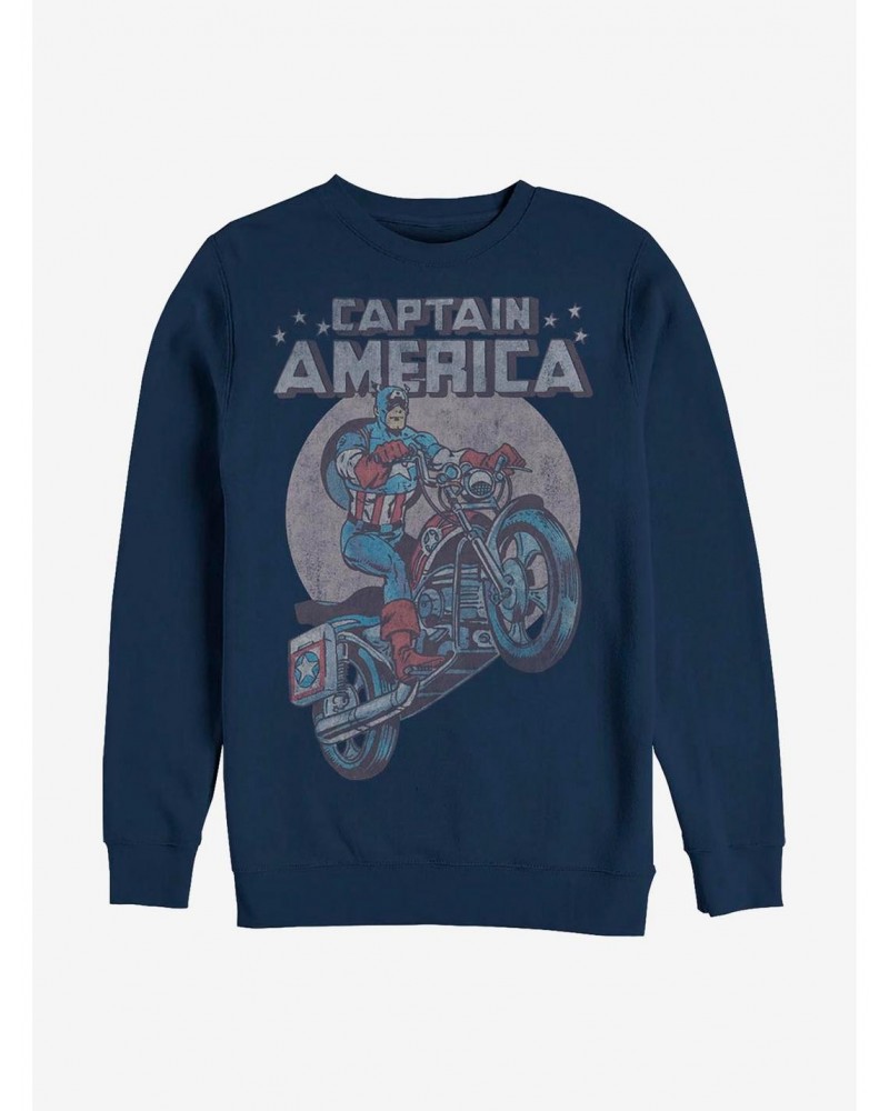 Marvel Captain America Motorcycle Sweatshirt $10.63 Sweatshirts