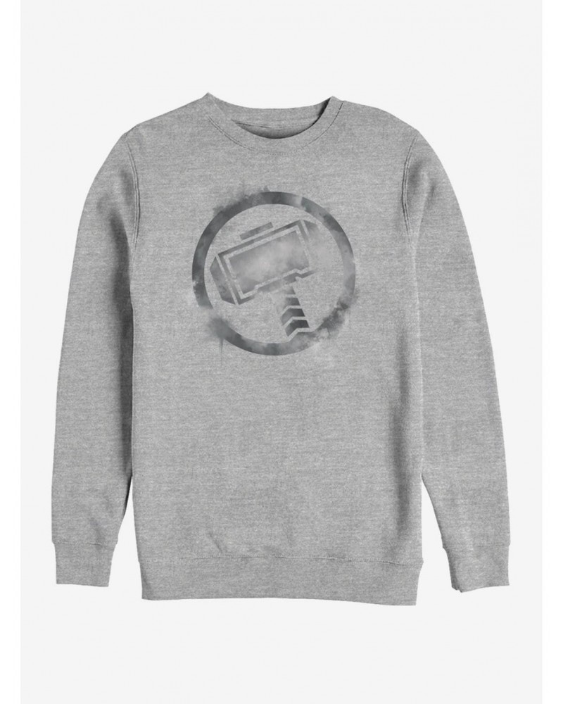 Marvel Avengers: Endgame Thor Spray Logo Heathered Sweatshirt $11.51 Sweatshirts