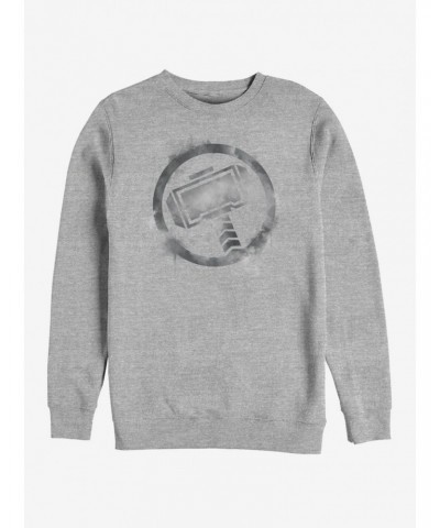 Marvel Avengers: Endgame Thor Spray Logo Heathered Sweatshirt $11.51 Sweatshirts