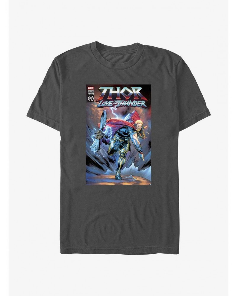 Marvel Thor Stormbreaker Throw Comic Book Cover T-Shirt $9.18 T-Shirts