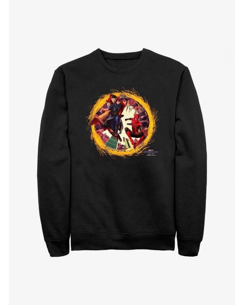 Marvel Spider-Man: No Way Home Spidey Doctor Strange Portal Crew Sweatshirt $10.33 Sweatshirts