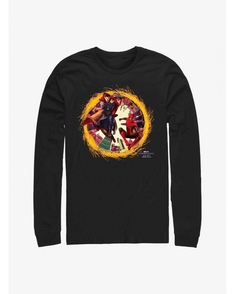 Marvel Spider-Man: No Way Home Spidey Doctor Strange Portal Long-Sleeve T-Shirt $8.16 T-Shirts