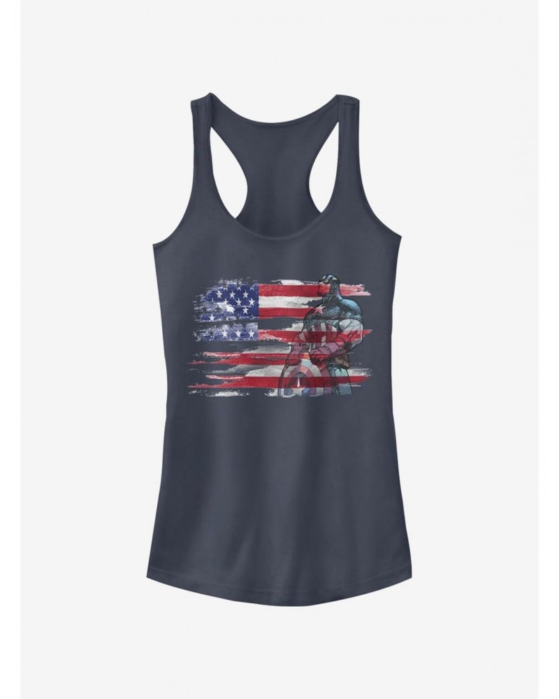 Marvel Captain America Captain Inkflag Girls Tank $7.77 Tanks