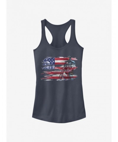 Marvel Captain America Captain Inkflag Girls Tank $7.77 Tanks