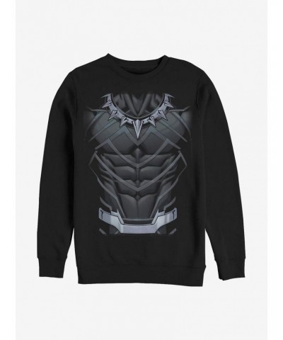 Marvel Black Panther Panther Suit Crew Sweatshirt $11.22 Sweatshirts