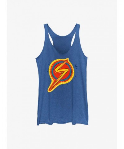 Marvel Ms. Marvel Decorative Symbol GIrls Raw Edge Tank $9.95 Tanks