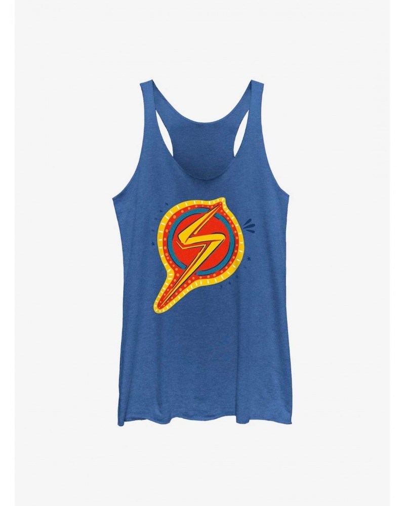 Marvel Ms. Marvel Decorative Symbol GIrls Raw Edge Tank $9.95 Tanks