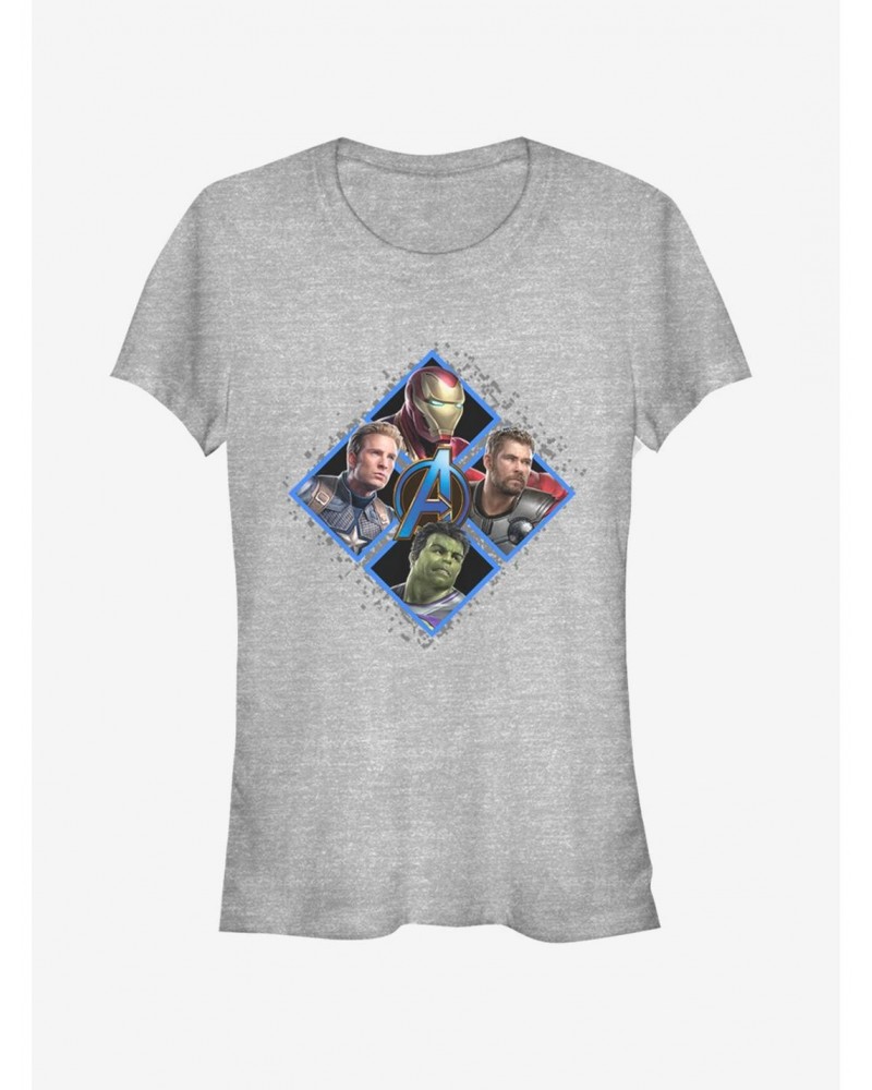 Marvel Avengers: Endgame Square Box Girls Heathered T-Shirt $6.37 T-Shirts