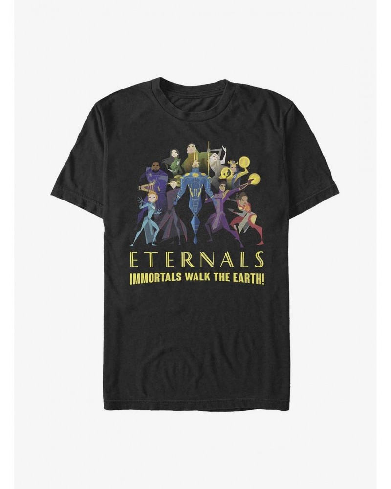 Marvel Eternals Immortals Walk The Earth T-Shirt $6.31 T-Shirts