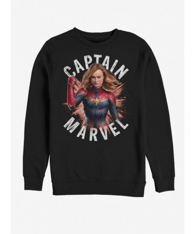 Marvel Avengers: Endgame Captain Marvel Burst Sweatshirt $8.86 Sweatshirts