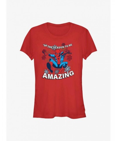 Marvel Holiday Spider-Man Girls T-Shirt $9.36 T-Shirts