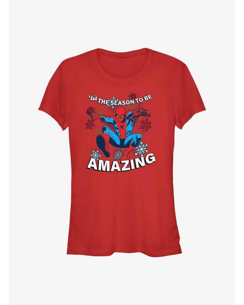 Marvel Holiday Spider-Man Girls T-Shirt $9.36 T-Shirts