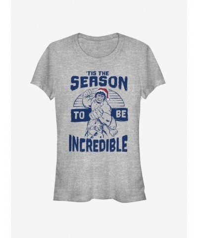 Marvel Hulk Incredible Season Holiday Girls T-Shirt $8.76 T-Shirts