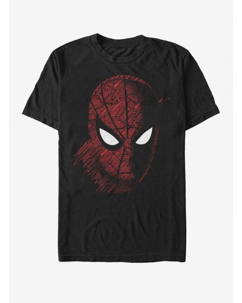 Marvel Spider-Man Far From Home Spidey Tech Portrait T-Shirt $7.46 T-Shirts