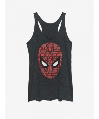 Marvel Spider-Man Far From Home Spider Word Face Girls Tank $6.22 Tanks