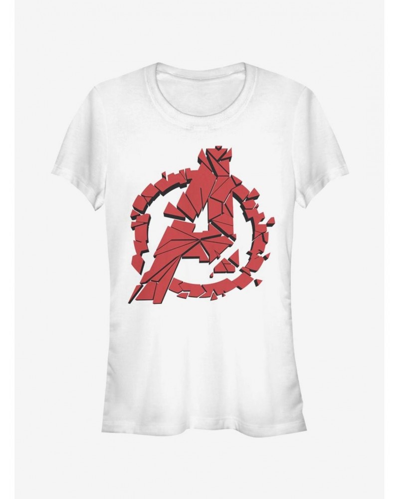 Marvel Avengers: Endgame Avengers Shattered Girls White T-Shirt $6.37 T-Shirts