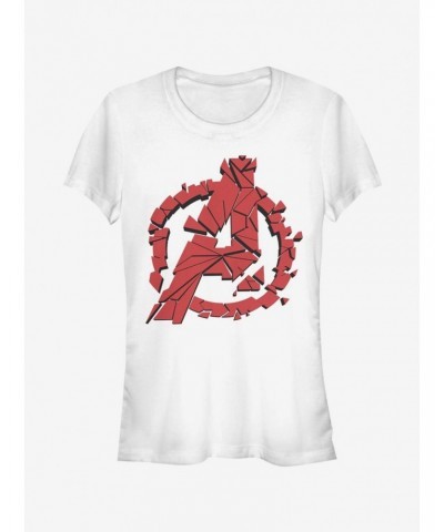 Marvel Avengers: Endgame Avengers Shattered Girls White T-Shirt $6.37 T-Shirts