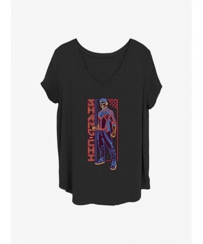 Marvel Shang-Chi and the Legend of the Ten Rings Neon Chi Girls T-Shirt Plus Size $10.87 T-Shirts