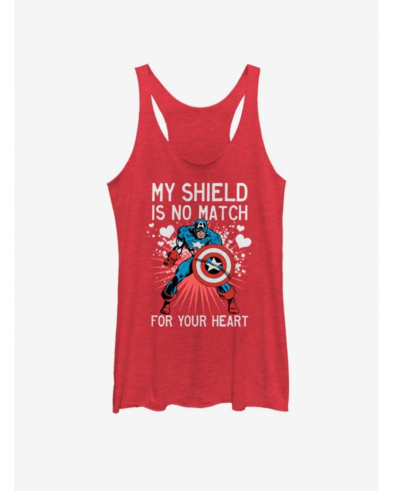 Marvel Captain America Captain Heart Shield Girls Tank $8.91 Tanks