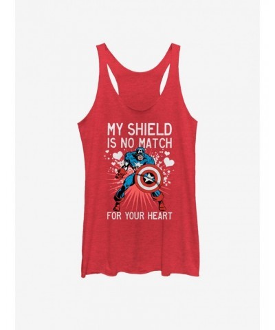 Marvel Captain America Captain Heart Shield Girls Tank $8.91 Tanks