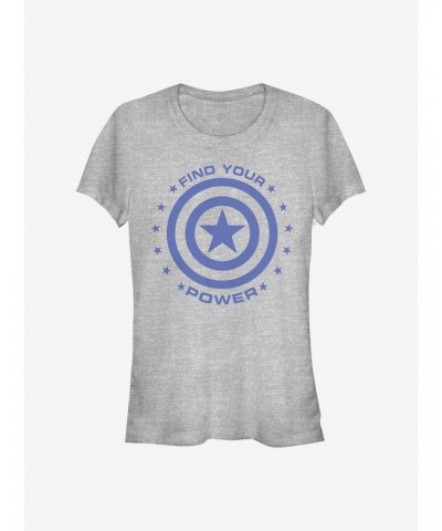 Marvel Captain America Captain Power Girls T-Shirt $9.56 T-Shirts