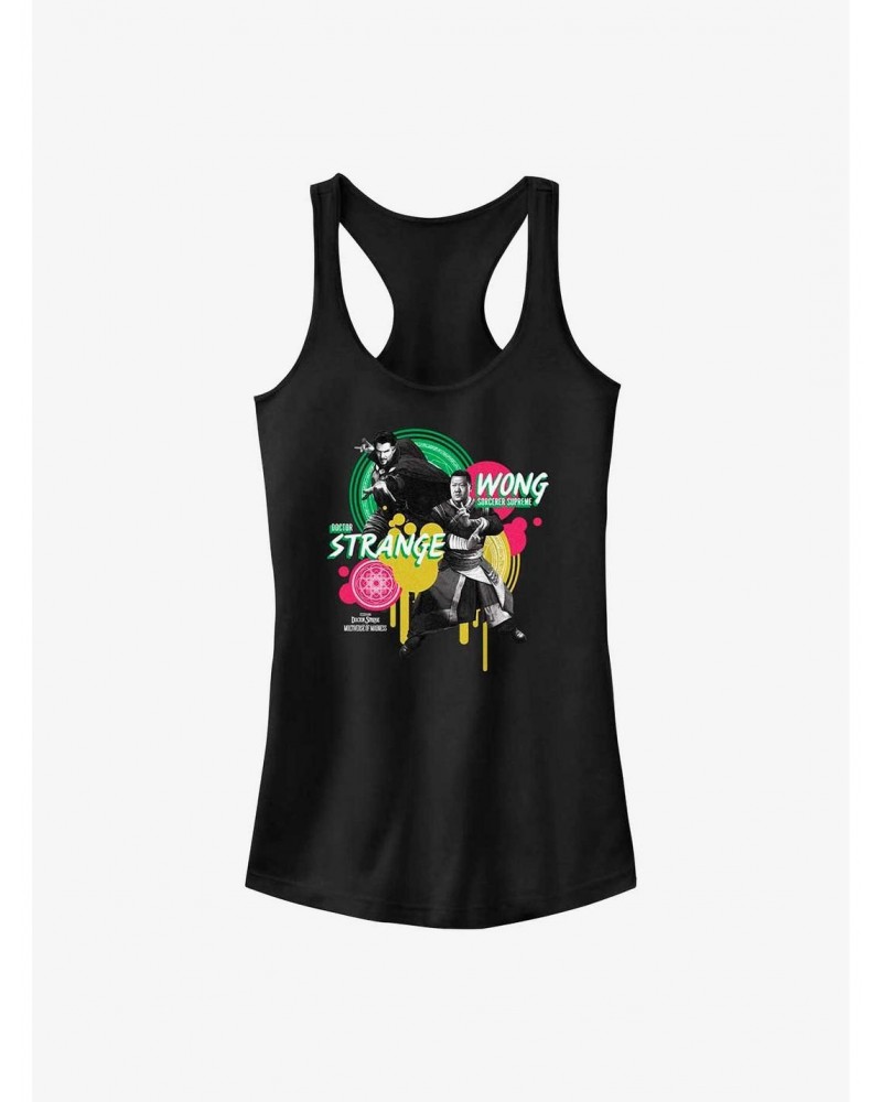 Marvel Doctor Strange In The Multiverse Of Madness Paint Drip Graphic Girls Tank $7.37 Tanks