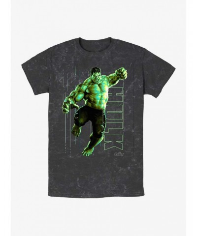 Marvel Incredible Hulk Smash Mineral Wash T-Shirt $7.04 T-Shirts