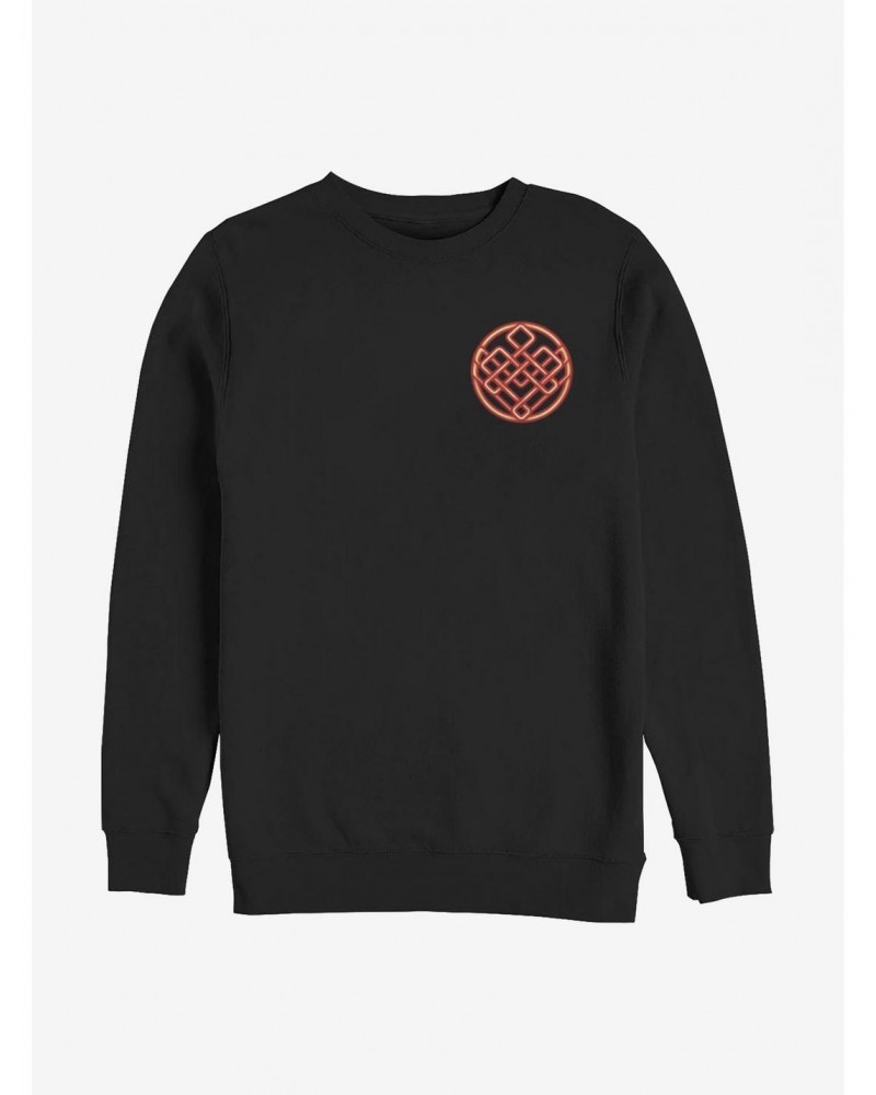 Marvel Shang-Chi And The Legend Of The Ten Rings Symbol Badge Crew Sweatshirt $12.69 Sweatshirts