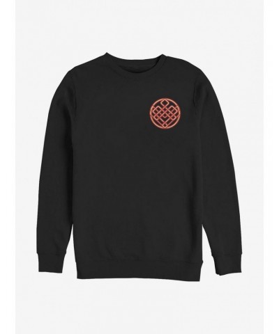 Marvel Shang-Chi And The Legend Of The Ten Rings Symbol Badge Crew Sweatshirt $12.69 Sweatshirts