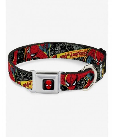 Marvel The Amazing Spider-Man 100Th Anniversary Cover Seatbelt Buckle Dog Collar $11.95 Pet Collars