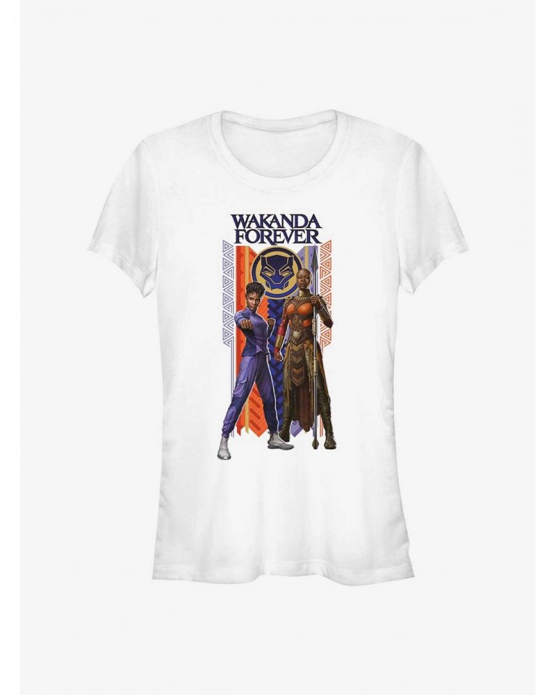 Marvel Black Panther: Wakanda Forever Shuri and Okoye Hero Girls T-Shirt $8.96 T-Shirts