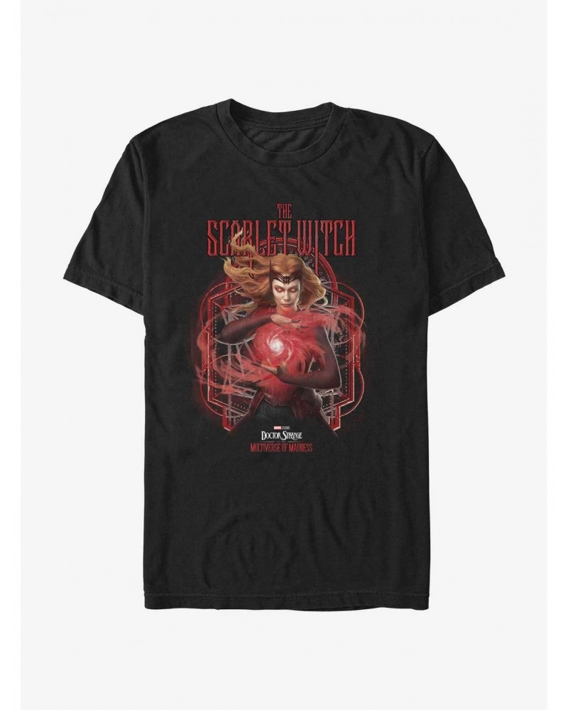 Marvel Doctor Strange in the Multiverse of Madness Scarlet Witch Darkholm Magic Extra Soft T-Shirt $8.37 T-Shirts