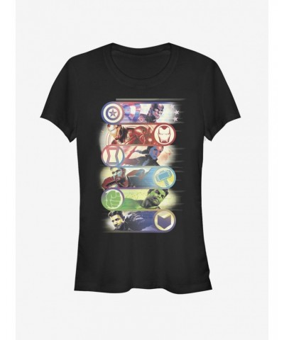 Marvel Avengers: Endgame Avengers Group Badge Girls T-Shirt $6.97 T-Shirts