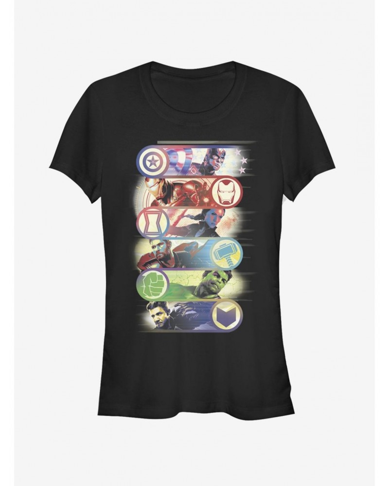 Marvel Avengers: Endgame Avengers Group Badge Girls T-Shirt $6.97 T-Shirts