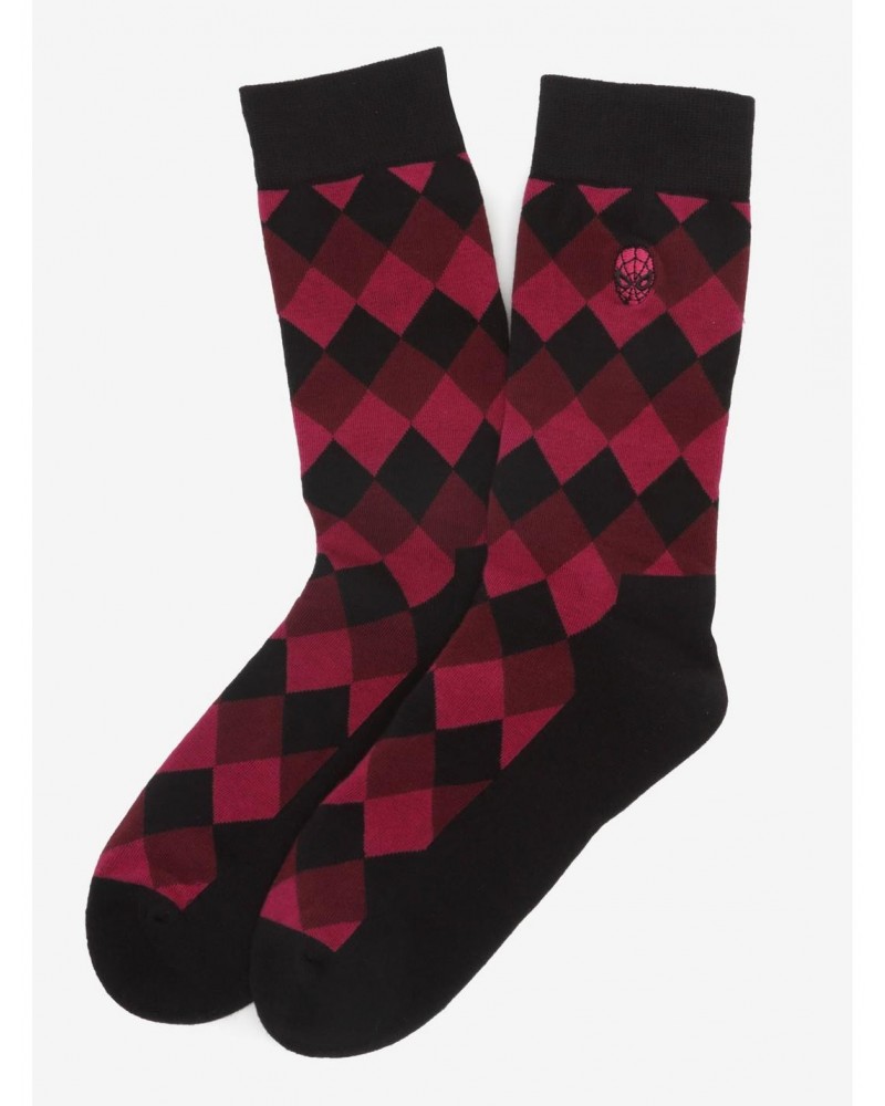 Marvel Spider-Man Argyle Red Socks $9.35 Socks