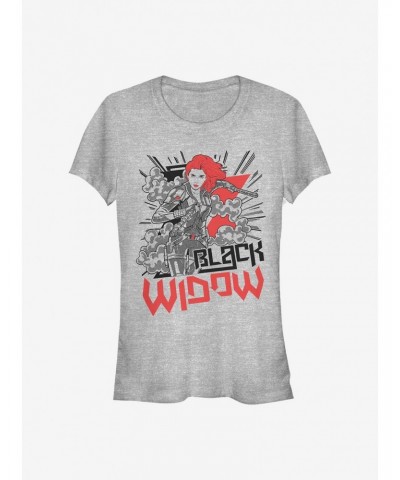 Marvel Black Widow Art Girls T-Shirt $9.76 T-Shirts