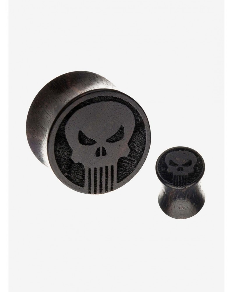 Marvel Punisher Double Flare Iron Wood Plugs $6.56 Plugs