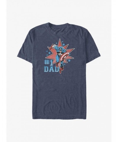 Marvel Captain America Number One Dad Big & Tall T-Shirt $9.81 T-Shirts