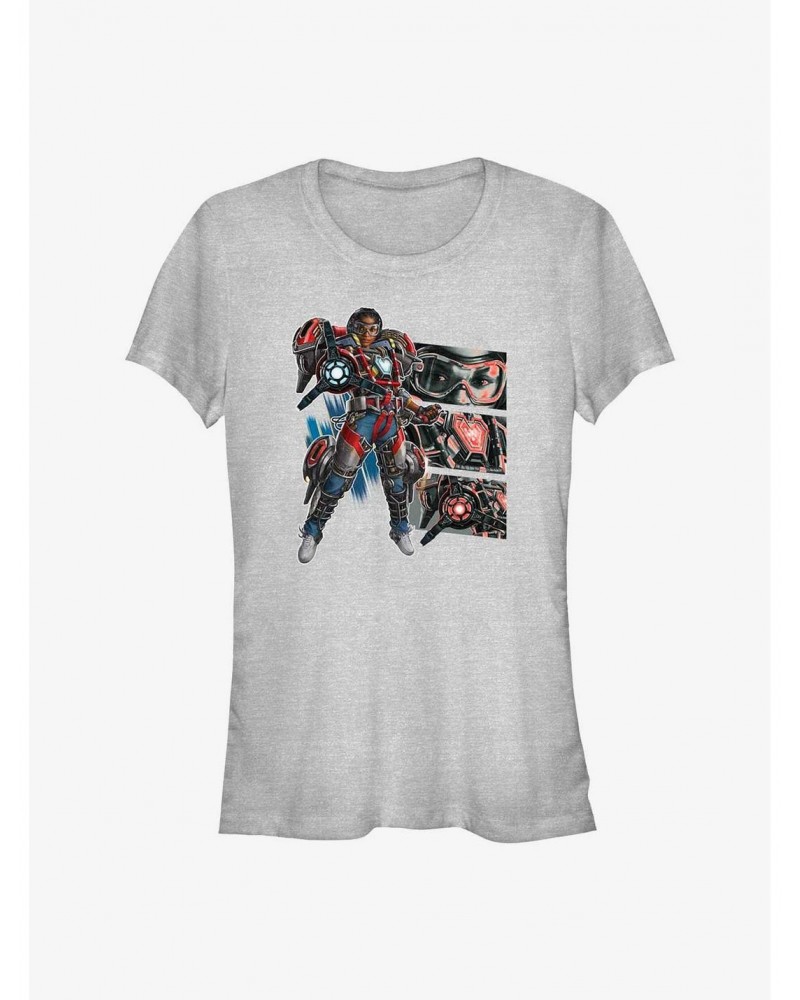 Marvel Black Panther: Wakanda Forever Ironheart Suit Detail Girls T-Shirt $8.57 T-Shirts