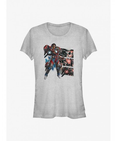 Marvel Black Panther: Wakanda Forever Ironheart Suit Detail Girls T-Shirt $8.57 T-Shirts