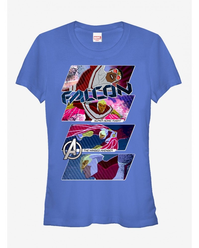 Marvel Falcon Panels Girls T-Shirt $7.97 T-Shirts