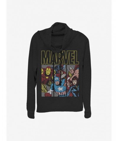 Marvel Avengers Marvel Group Cowlneck Long-Sleeve Girls Top $11.85 Tops